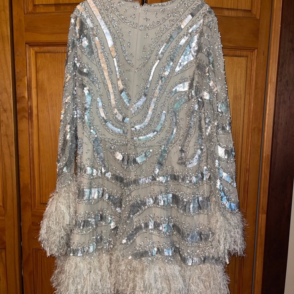 ASOS Curve Silver Sequin Mini Dress